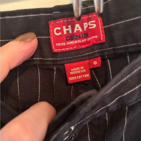 Chaps Black and White Striped Jeans size 10 - Picture 3 of 4